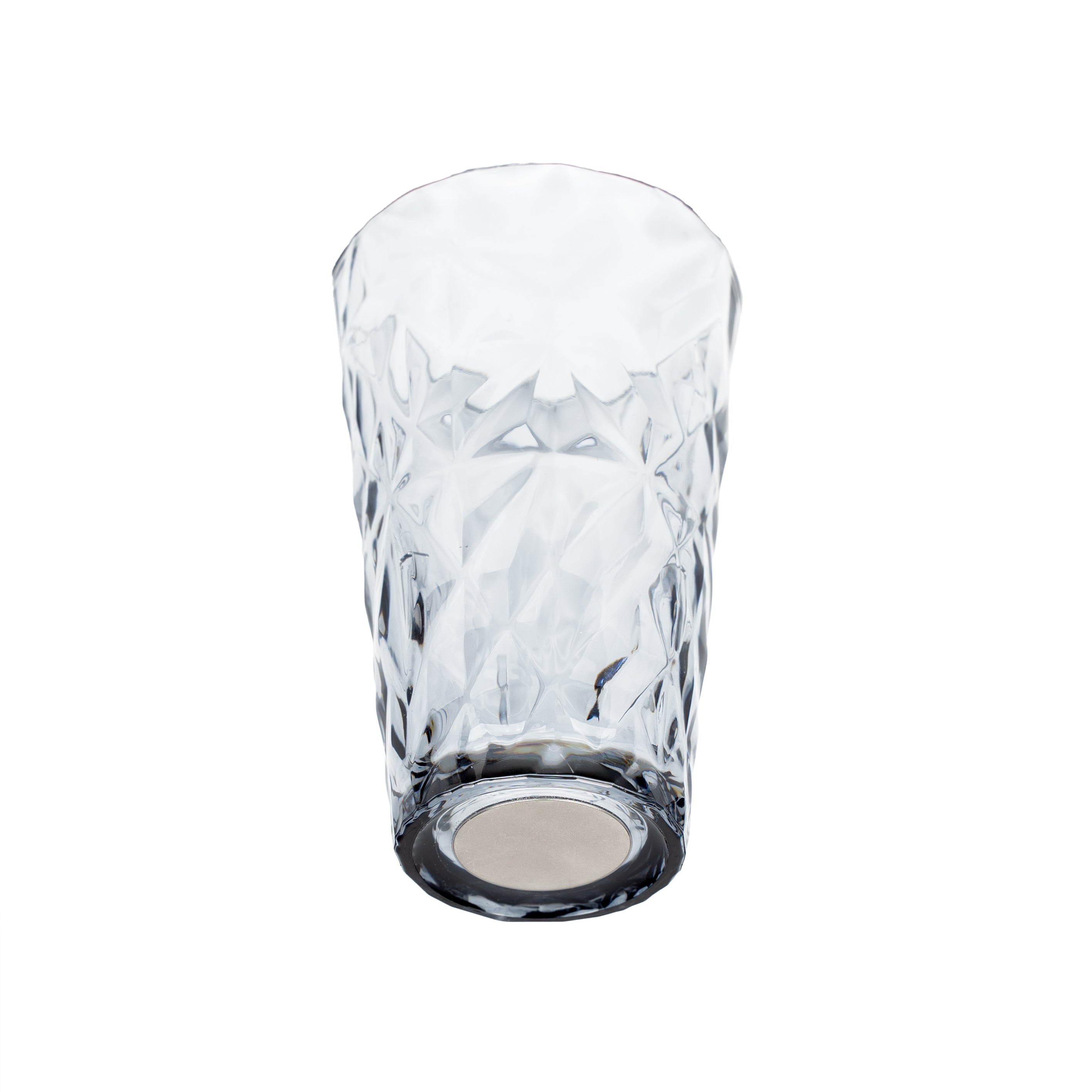 Bicchiere in plastica magnetica LONGDRINK GRIGIO PRISMA senza sottobicchiere