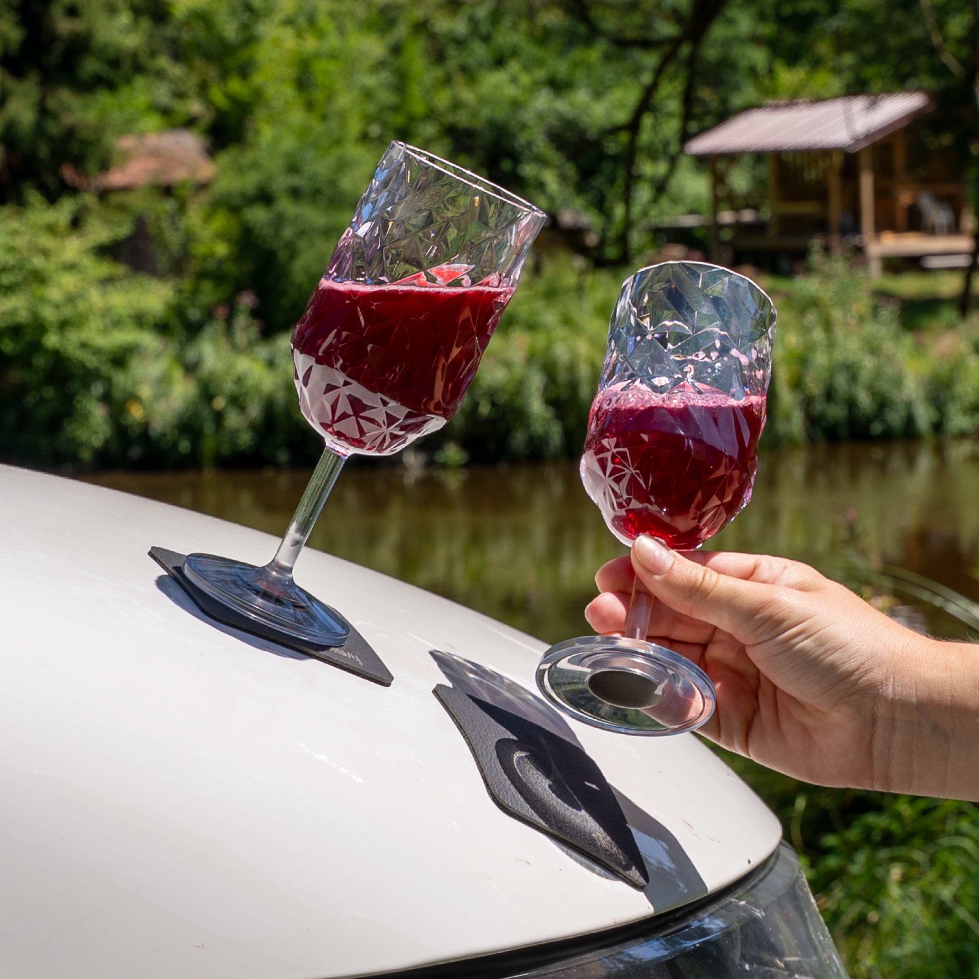 Magnet-Kunststoffgläser WEIN CLEAR PRISMA
