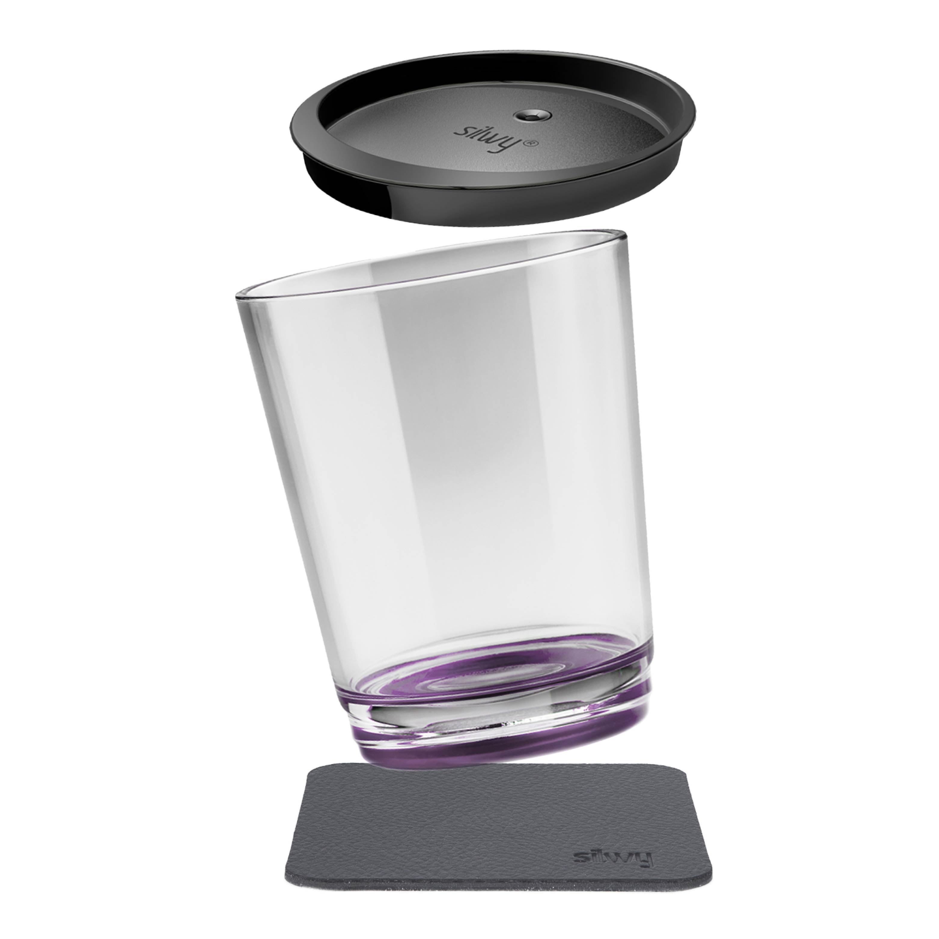 Magnet-Trinkbecher Triple Berry mit zugehörigem Metall-Nano-Gel-Pad