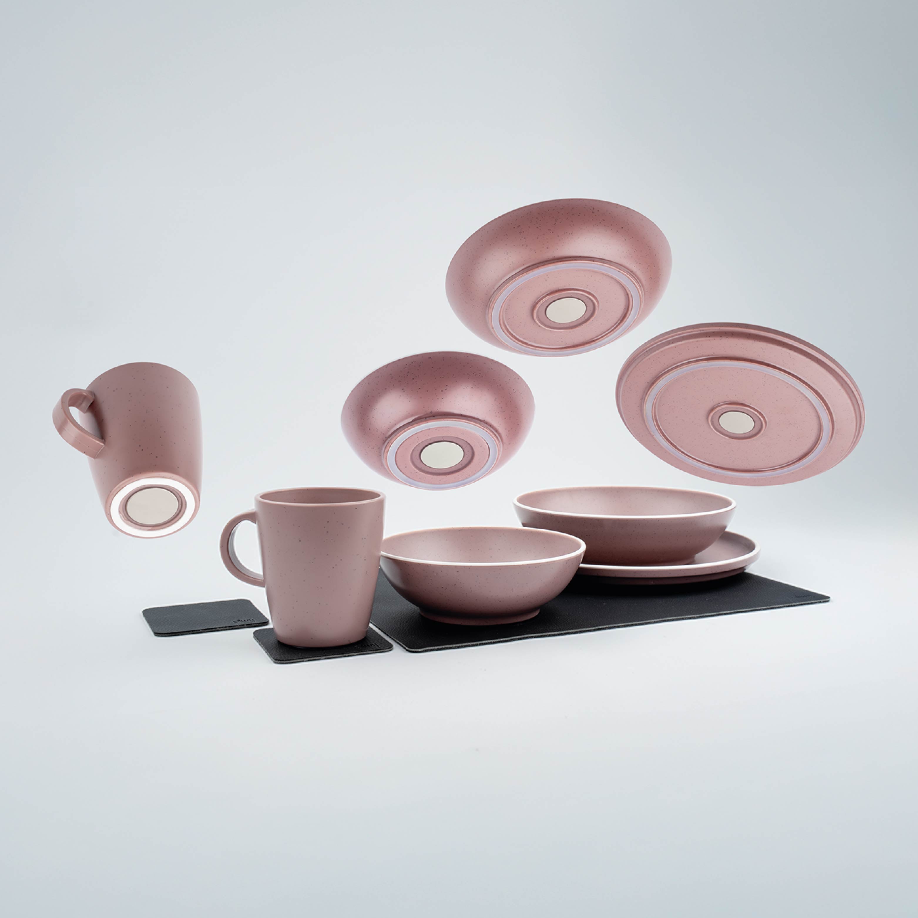 Kunststoff-Set rose Freisteller