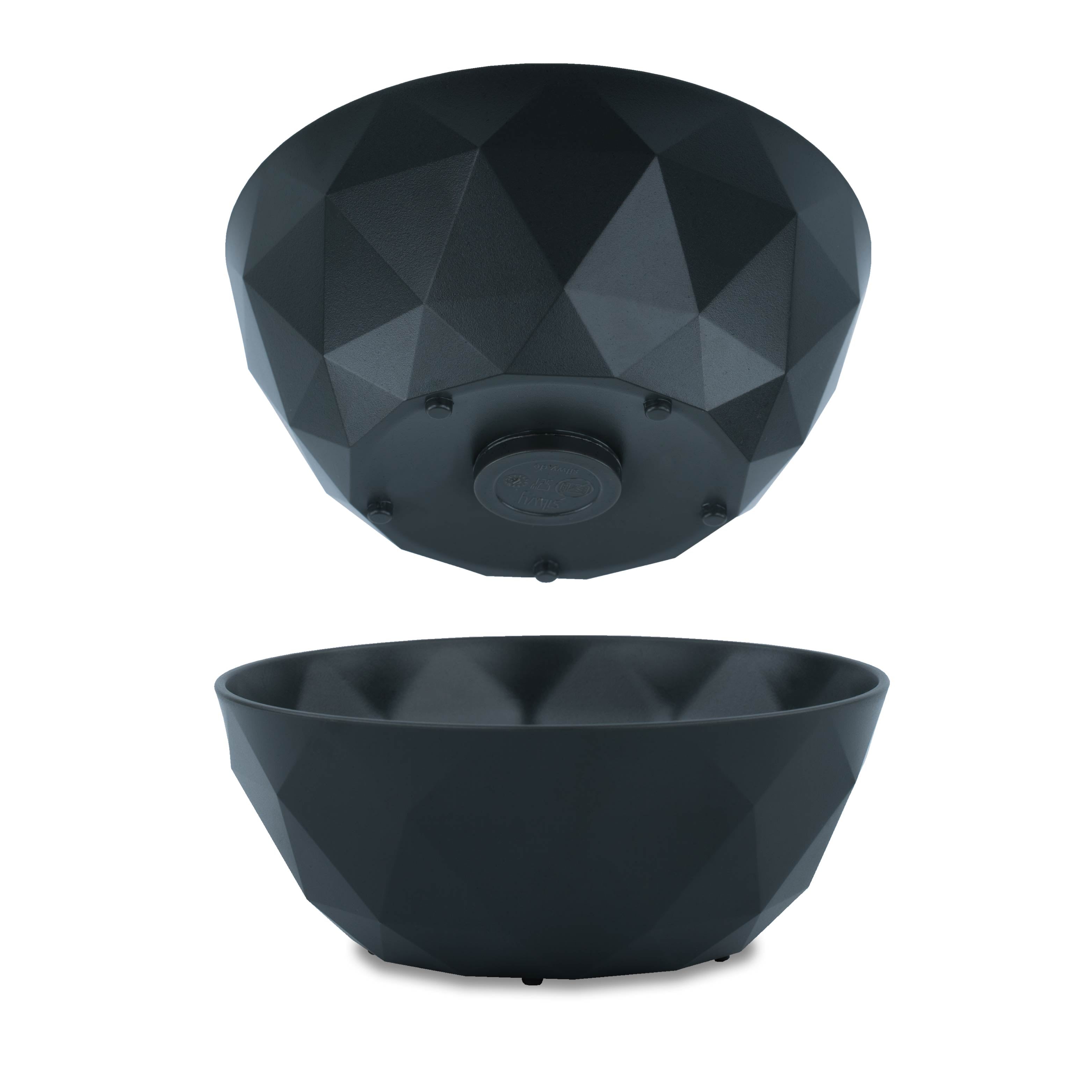Freisteller Magnet-Kunststoffbowls in grey, im zweier Set