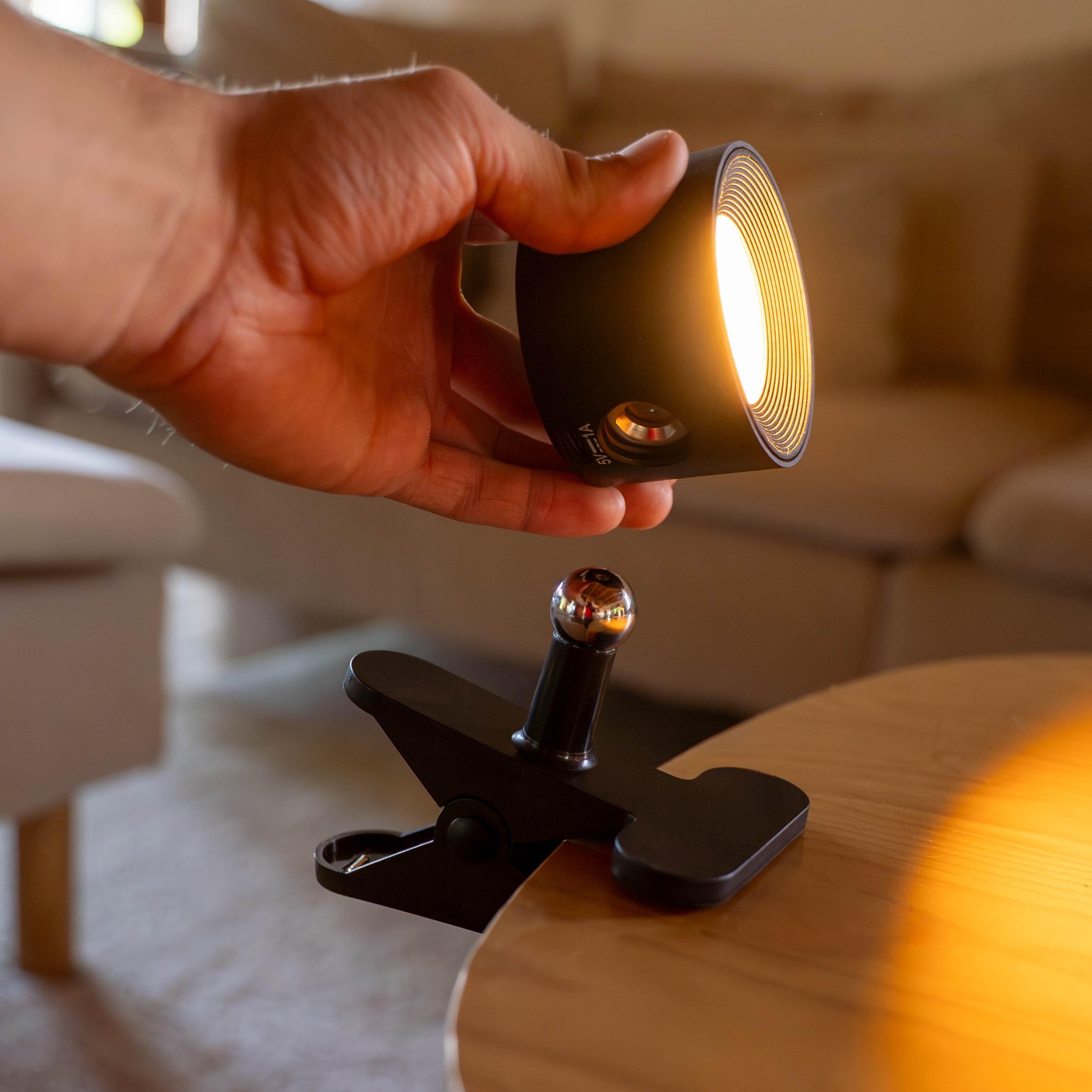 Pince à tête sphérique pour lampes magnétiques SPOTY