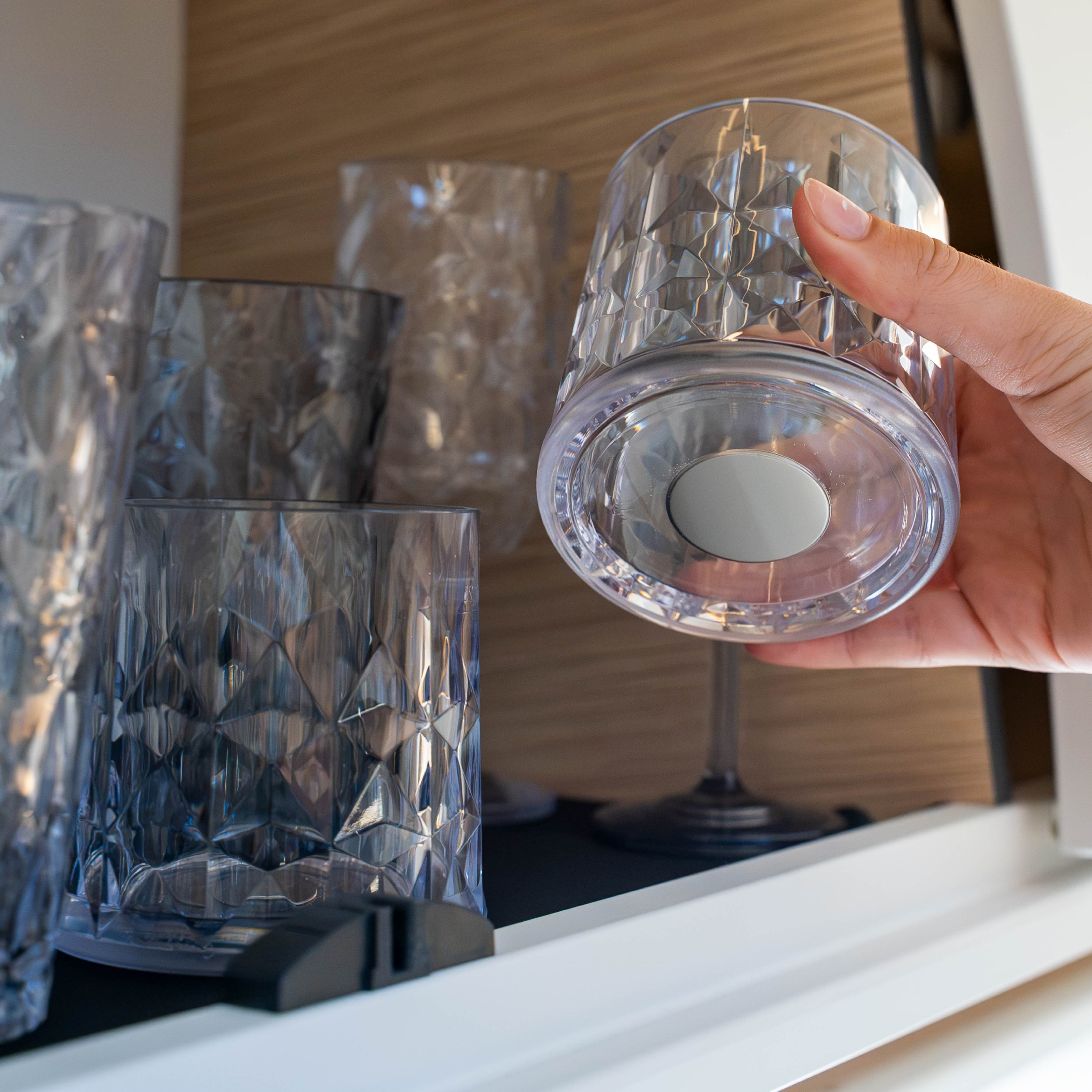 Bicchieri in plastica magnetici TUMBLER TRASPARENTE