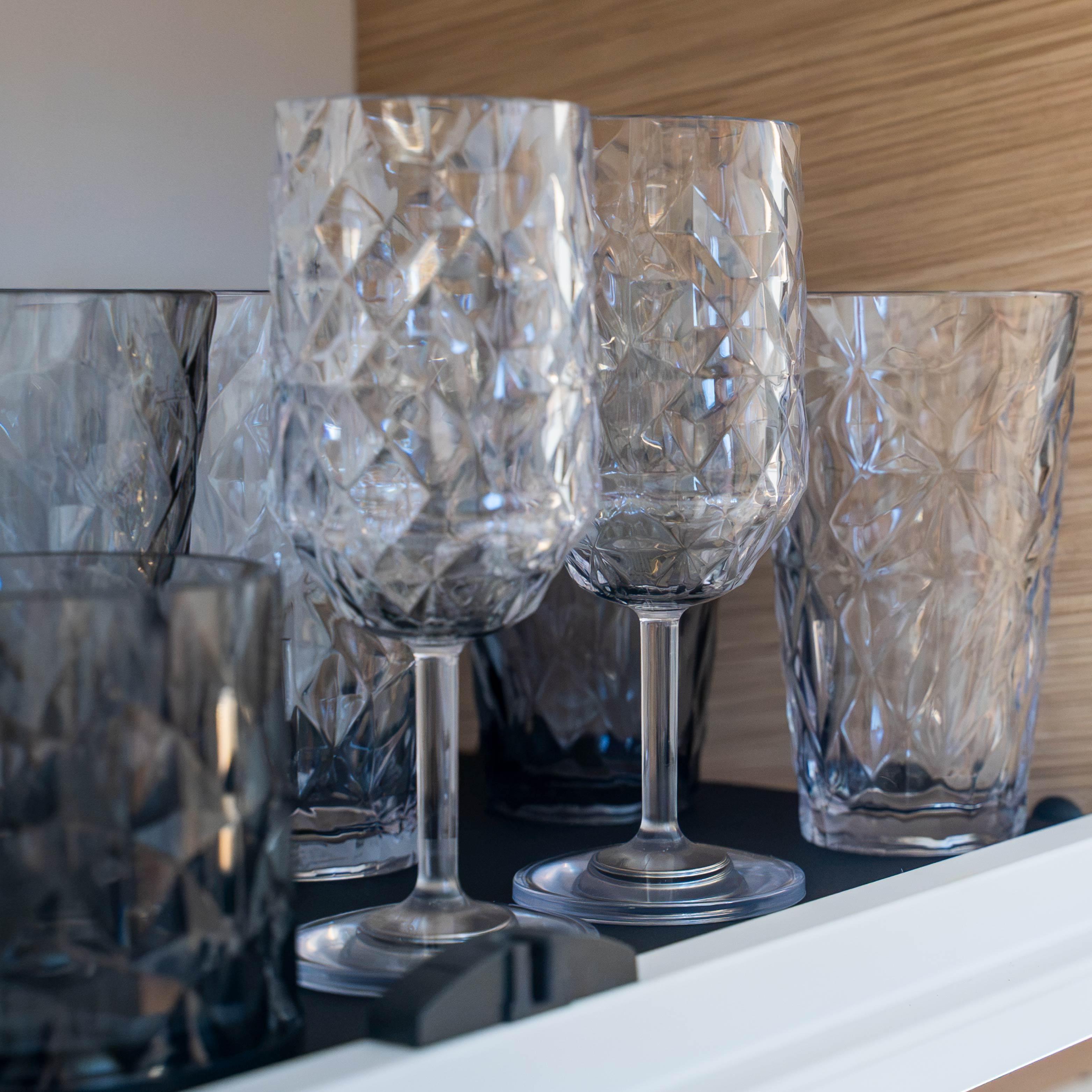 Magnet-Kunststoffgläser WEIN CLEAR PRISMA
