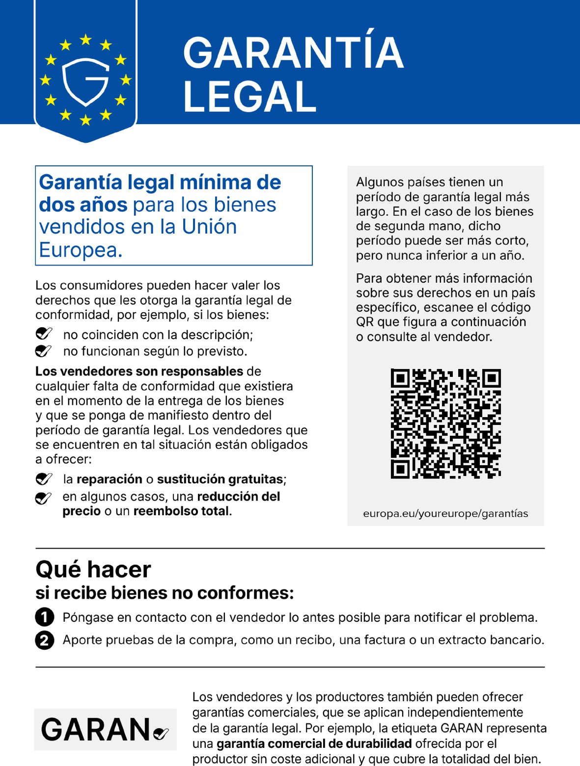 Garantía legal de conformidad