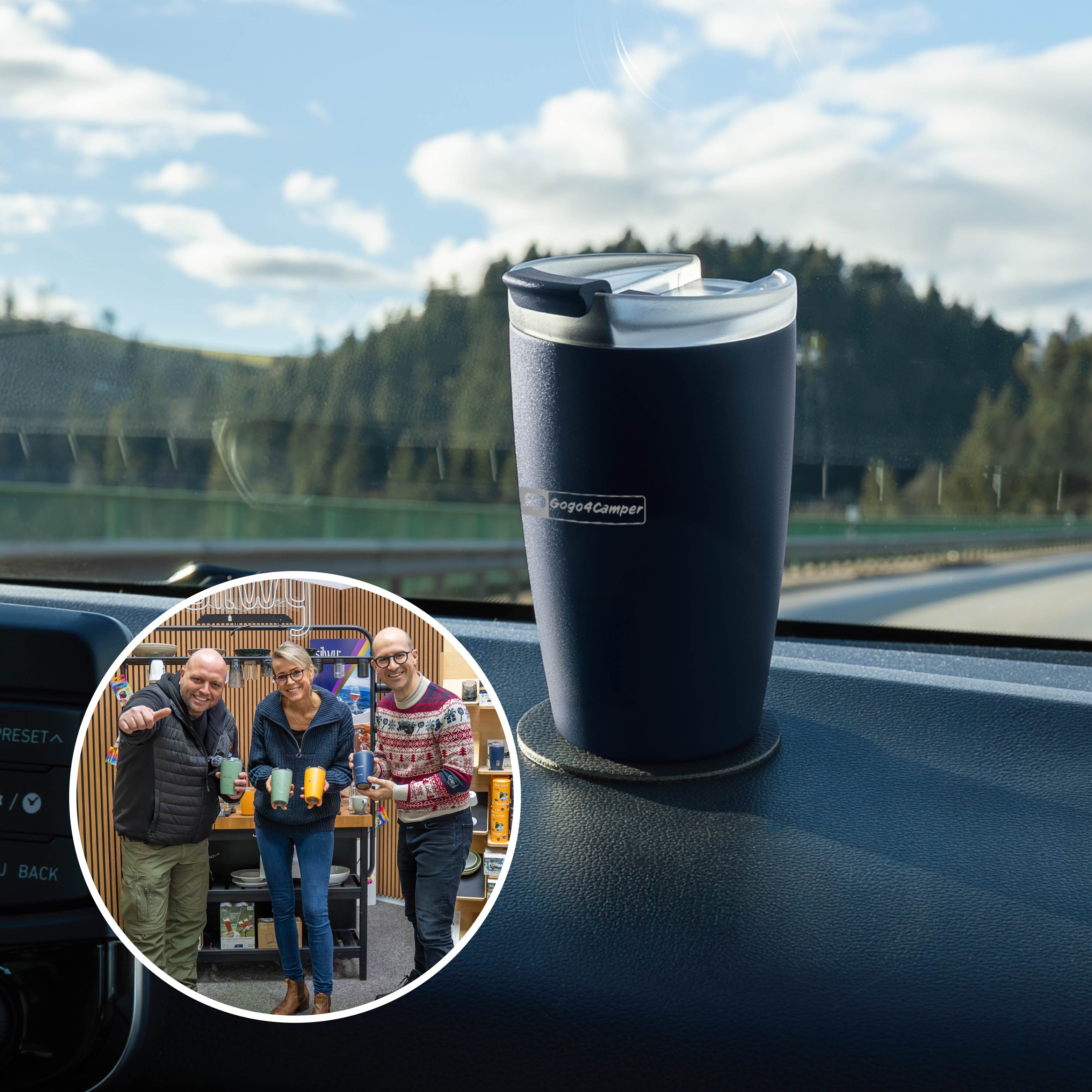 Thermobecher magnetico MIDNIGHT GOGO4CAMPER